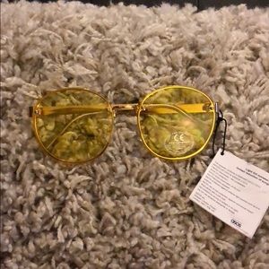 Asos yellow round glasses